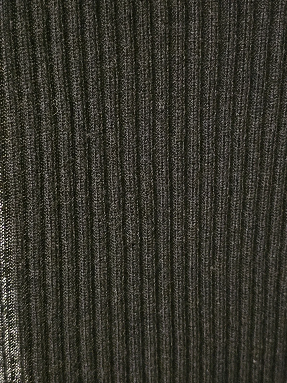 Matty M Black Ribbed Open-Front Cardigan